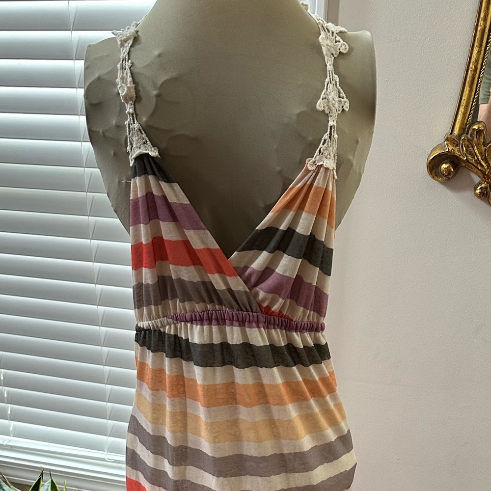 Colorful Maxi, Crocheted Straps